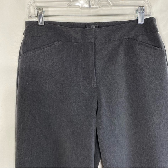 Nicole Miller Charcoal Gray Flat Front Career Office Pants - Picture 2 of 6